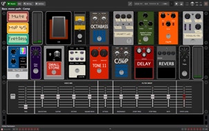 screenshot of virtual pedals in Gig Performer